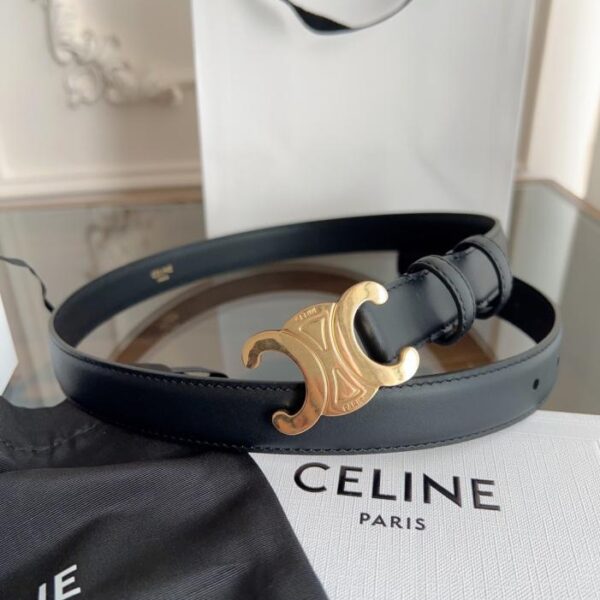 replica,repliche,fake,1:1,earrings,bracelet,ring,jewelry Cintura da donna CELINE, elegante nero, larghezza 2,4 cm, cucita a mano (25BSY)