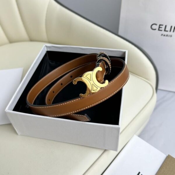 replica,repliche,fake,1:1,earrings,bracelet,ring,jewelry Celine modello originale da donna, nuovo, larghezza 1,8 cm, fibbia in ottone con motivo Arco di Trionfo, strato superiore in pelle di vitello (43L1G)
