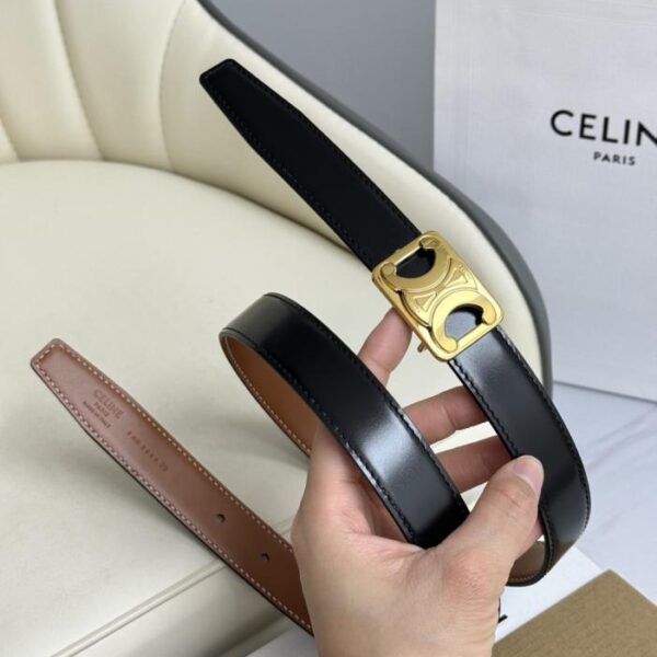 replica,repliche,fake,1:1,earrings,bracelet,ring,jewelry Celine modello originale da donna, nuovo, larghezza 2,5 cm, fibbia in ottone con motivo Arco di Trionfo, strato superiore in pelle di vitello (2J6HT)