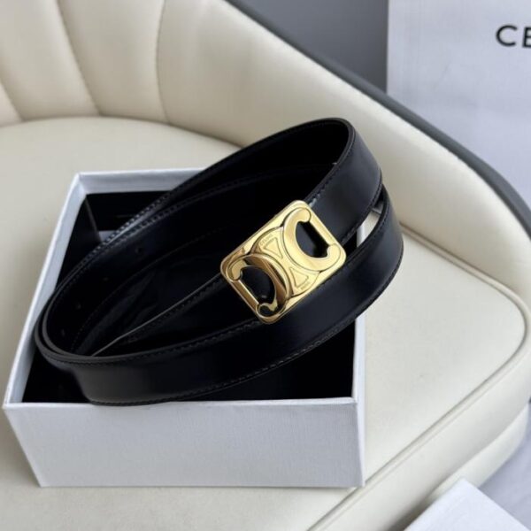 replica,repliche,fake,1:1,earrings,bracelet,ring,jewelry Celine modello originale da donna, nuovo, larghezza 2,5 cm, fibbia in ottone con Arco di Trionfo, strato superiore in pelle di vitello (KRPZO)