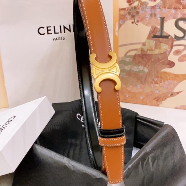 replica,repliche,fake,1:1,earrings,bracelet,ring,jewelry Cintura reversibile media Celine TRIOMPHE TAURILLON Cintura in pelle 2,5 cm (KSVTQ)