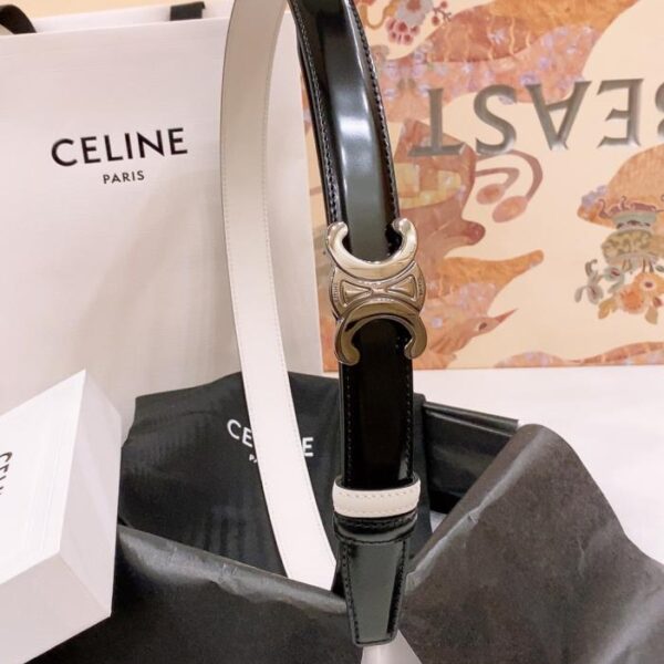 replica,repliche,fake,1:1,earrings,bracelet,ring,jewelry Cintura reversibile media Celine TRIOMPHE TAURILLON Cintura in pelle 2,5 cm (MU089)