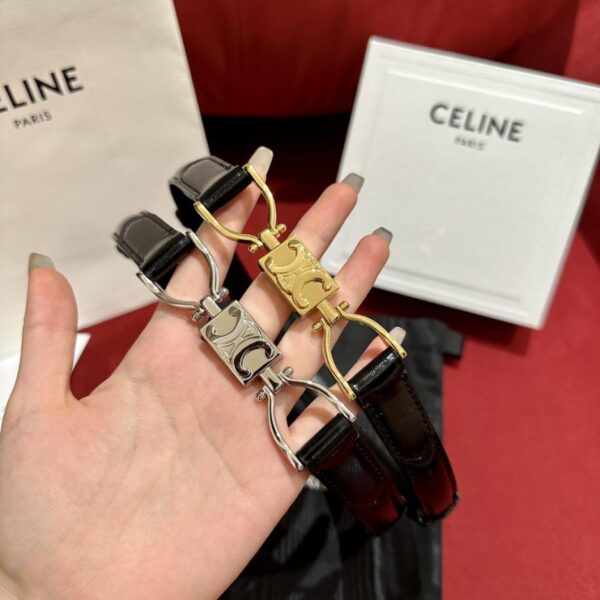 replica,repliche,fake,1:1,earrings,bracelet,ring,jewelry Cintura Céline, larghezza 1,8 mm, pelle di vacchetta importata, da donna (3UXR2)