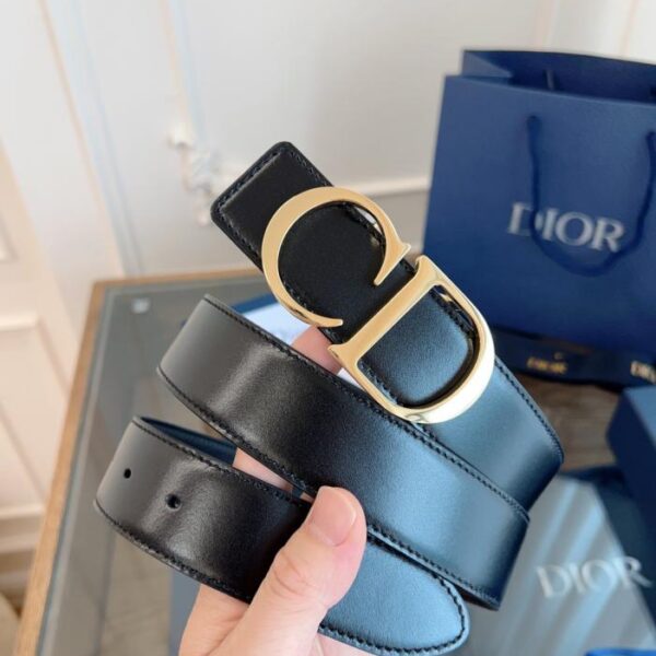 replica,repliche,fake,1:1,earrings,bracelet,ring,jewelry DIOR in pelle originale francese, nero brillante, interamente in pelle, 3,5 cm (CQFT7)