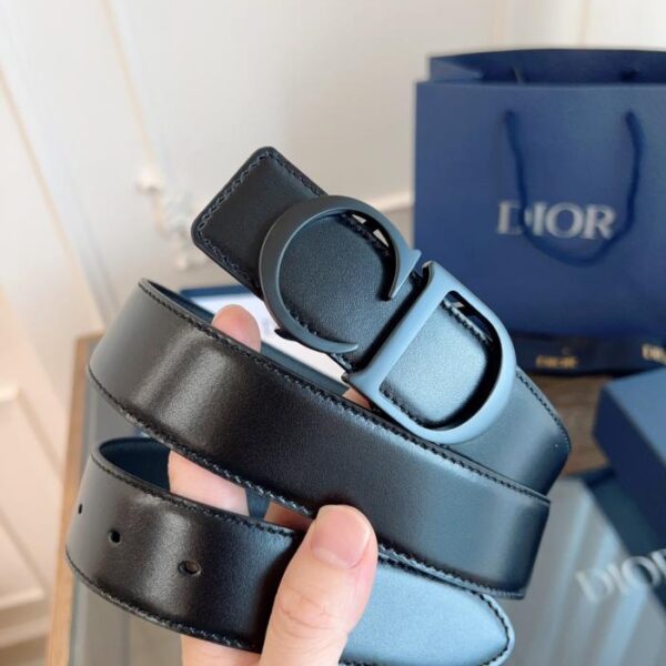 replica,repliche,fake,1:1,earrings,bracelet,ring,jewelry DIOR in pelle originale francese nera brillante, interamente in pelle, 3,5 cm (QA31B)