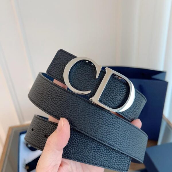 replica,repliche,fake,1:1,earrings,bracelet,ring,jewelry DIOR in pelle originale francese nera blu in pelle piena 3,5 cm (5PUTH)
