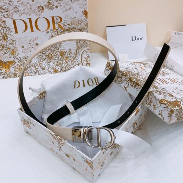 replica,repliche,fake,1:1,earrings,bracelet,ring,jewelry Cintura Dior Saddle Belt con hardware rotante, reversibile, 2,0 cm (RKN0R)