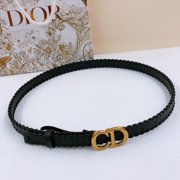 replica,repliche,fake,1:1,earrings,bracelet,ring,jewelry Cintura Dior Saddle Belt Montaigne Star CD in pelle liscia nera da 20 mm (0CAC4)
