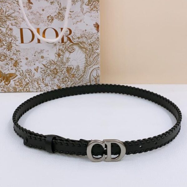 replica,repliche,fake,1:1,earrings,bracelet,ring,jewelry Cintura Dior Saddle Belt Montaigne Star CD in pelle liscia nera da 20 mm (DHGLY)