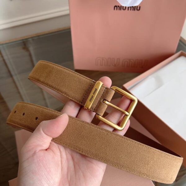 replica,repliche,fake,1:1,earrings,bracelet,ring,jewelry MiuMiu larghezza 3,5 cm n. 5CC536 pelle di vitello scamosciata color cachi bifacciale (AUN8B)