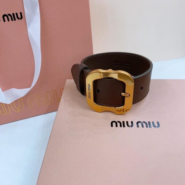 replica,repliche,fake,1:1,earrings,bracelet,ring,jewelry Cintura in pelle Miu Miu Armband 3,4 cm (EABBQ)