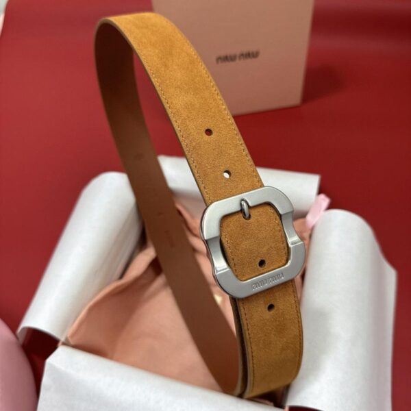 replica,repliche,fake,1:1,earrings,bracelet,ring,jewelry Nuova cintura in pelle Miu Miu 3,4 cm (AU7K0)