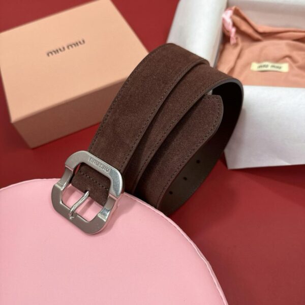 replica,repliche,fake,1:1,earrings,bracelet,ring,jewelry Nuova cintura in pelle Miu Miu 3,4 cm (YMGUH)