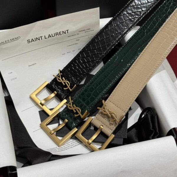 replica,repliche,fake,1:1,earrings,bracelet,ring,jewelry Cintura da donna Yangshulin YSL nuova, larghezza 3,0 cm (JZ6M1)