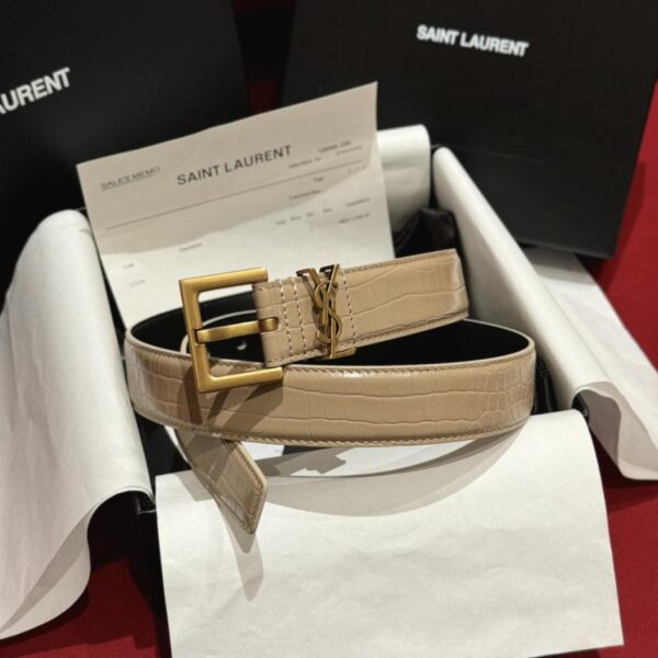 replica,repliche,fake,1:1,earrings,bracelet,ring,jewelry Cintura da donna Yangshulin YSL nuova, larghezza 3,0 cm (W6FNW)