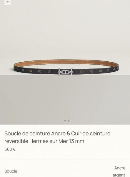 replica,repliche,fake,1:1,earrings,bracelet,ring,jewelry Nuovo hardware boutique ANCRE con cintura da donna Hermes in pelle Epsom importata, larghezza 13 mm (BSACK)