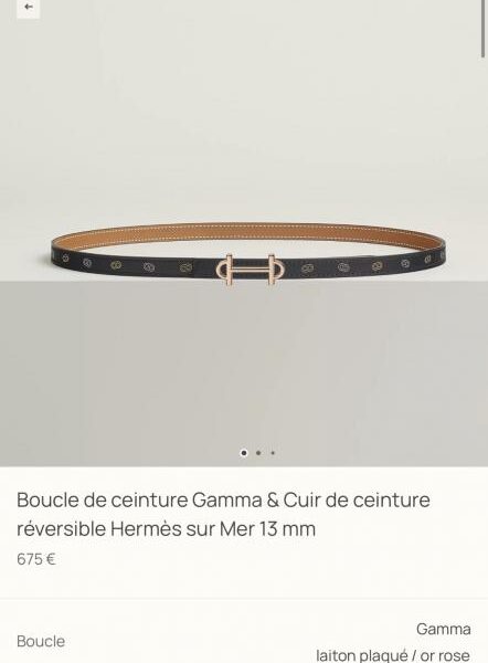 replica,repliche,fake,1:1,earrings,bracelet,ring,jewelry Cintura da donna Hermes, nuova GAMMA Hardware, in pelle Epsom importata, larghezza 13 mm (4DP9X)