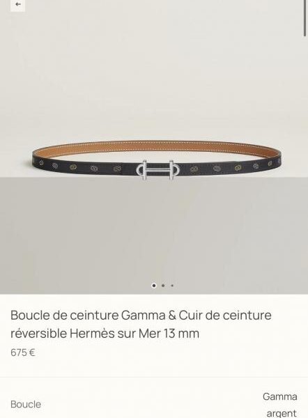 replica,repliche,fake,1:1,earrings,bracelet,ring,jewelry Cintura da donna Hermes, nuova ferramenta GAMMA, pelle Epsom importata, larghezza 13 mm (UEFLM)