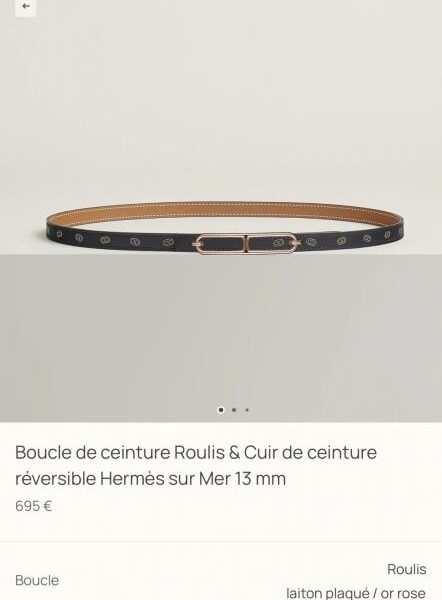 replica,repliche,fake,1:1,earrings,bracelet,ring,jewelry Cintura da donna Hermes, nuova ROULIS Premium Hardware con pelle Epsom importata, larghezza 13 mm (4WT6E)