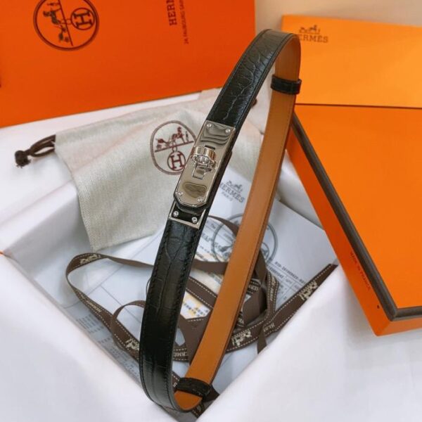 replica,repliche,fake,1:1,earrings,bracelet,ring,jewelry Cintura Kelly 1.8 in pelle di vitello Epsom con stampa coccodrillo (HQCZ3)
