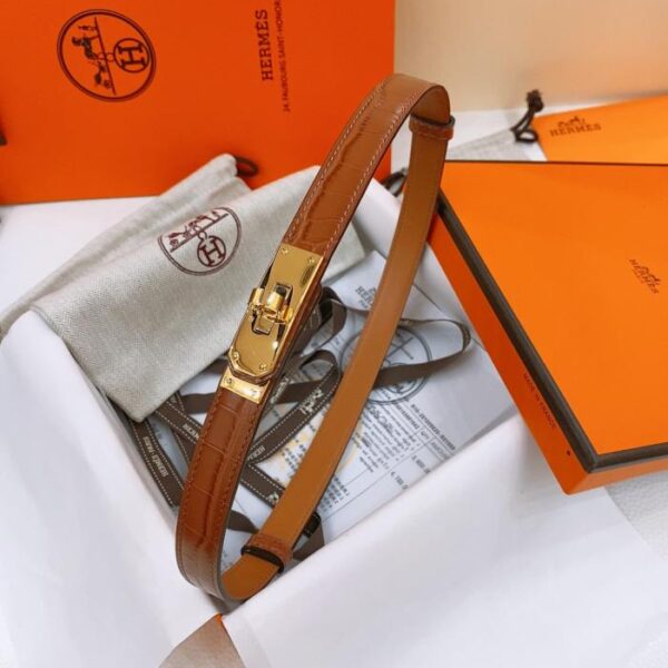 replica,repliche,fake,1:1,earrings,bracelet,ring,jewelry Cintura Kelly 1.8 in pelle di vitello Epsom con stampa coccodrillo (MLSFT)