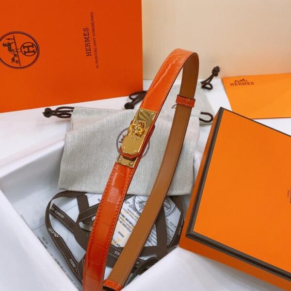 replica,repliche,fake,1:1,earrings,bracelet,ring,jewelry Cintura Kelly 1.8 in pelle di vitello Epsom con stampa coccodrillo (TTRT4)