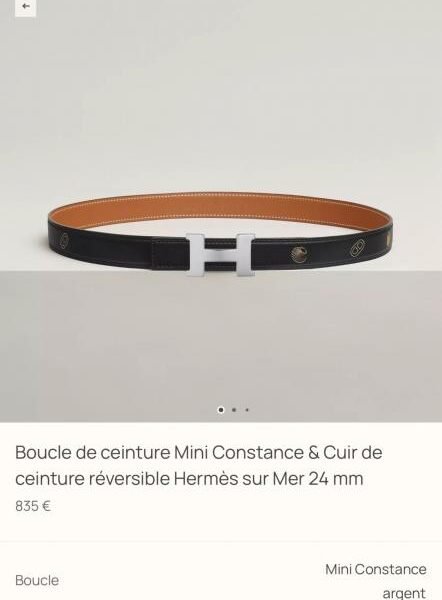 replica,repliche,fake,1:1,earrings,bracelet,ring,jewelry Cintura da donna Hermes, nuova MINI CONSTANCE, finiture di alta qualità con pelle Epsom importata, larghezza 24 mm (QEB02)