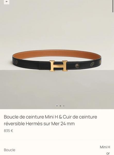 replica,repliche,fake,1:1,earrings,bracelet,ring,jewelry Cintura da donna Hermes New Mini H con finiture di alta qualità e pelle Epsom importata, larghezza 24 mm (FQ40J)
