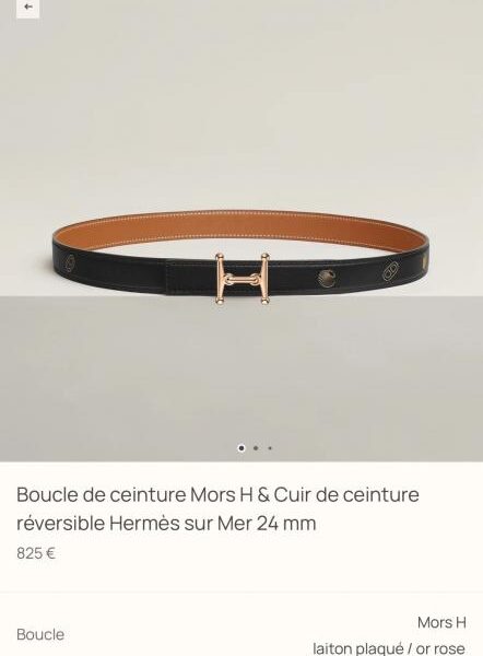 Cintura da donna Hermes, nuova MORS H, finiture di alta qualità, pelle Epsom importata, larghezza 24 mm (IJNCV)