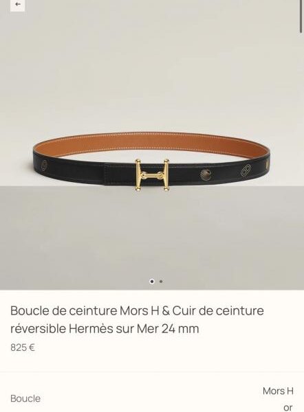 replica,repliche,fake,1:1,earrings,bracelet,ring,jewelry Cintura da donna Hermes, nuova MORS H, finiture di alta qualità con pelle Epsom importata, larghezza 24 mm (W5D4Y)