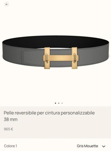 replica,repliche,fake,1:1,earrings,bracelet,ring,jewelry Hermes JUMPING hardware premium con pelle Epsom importata, nero + grigio cumulonembo, larghezza 38 mm, accessori per cintura da uomo (42HHX)
