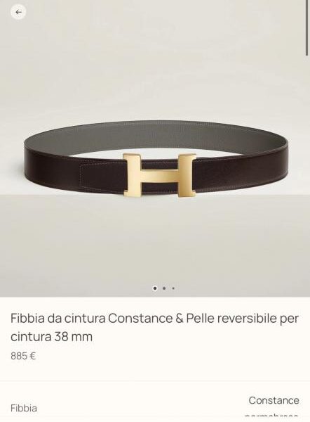 replica,repliche,fake,1:1,earrings,bracelet,ring,jewelry Cintura da uomo Constance Boutique in pelle Togo importata (grigio cumulonembo), larghezza 38 mm (18PNY)