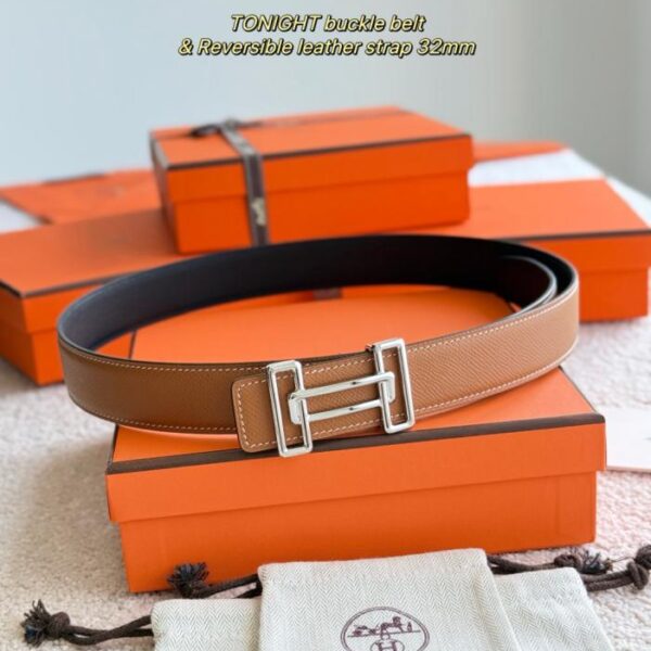 replica,repliche,fake,1:1,earrings,bracelet,ring,jewelry Cintura da uomo TONIGHT boutique in pelle Epsom importata da 32 mm (58Q2J)