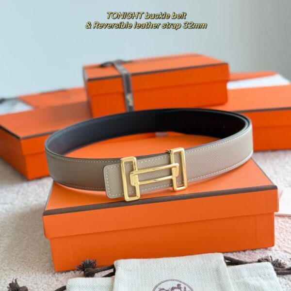 replica,repliche,fake,1:1,earrings,bracelet,ring,jewelry Cintura da uomo TONIGHT Premium Hardware con pelle Epsom importata da 32 mm (T4FHA)