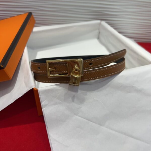 replica,repliche,fake,1:1,earrings,bracelet,ring,jewelry Cintura in pelle originale italiana Epsom importata, 1,7 cm, con stampo sincronizzato ufficiale Hermès (SW3GH)