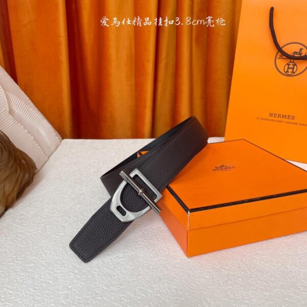 replica,repliche,fake,1:1,earrings,bracelet,ring,jewelry Cintura originale Hermes in pelle importata, singola, larga 3,8 cm, riutilizzabile su entrambi i lati (1IDIS)