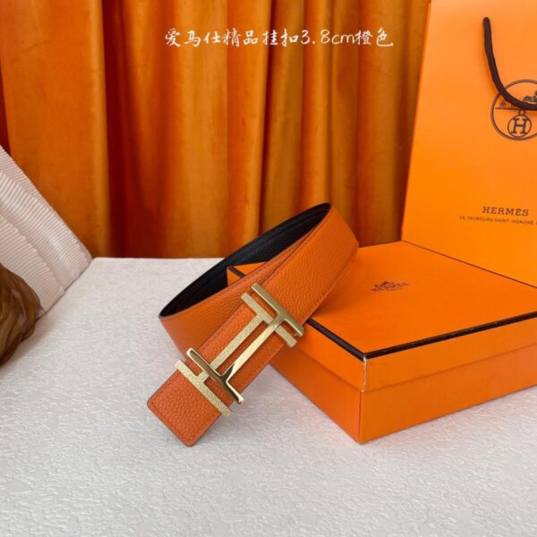 replica,repliche,fake,1:1,earrings,bracelet,ring,jewelry Cintura originale Hermes, larghezza 3,8 cm, importata, bifacciale (7DV7E)