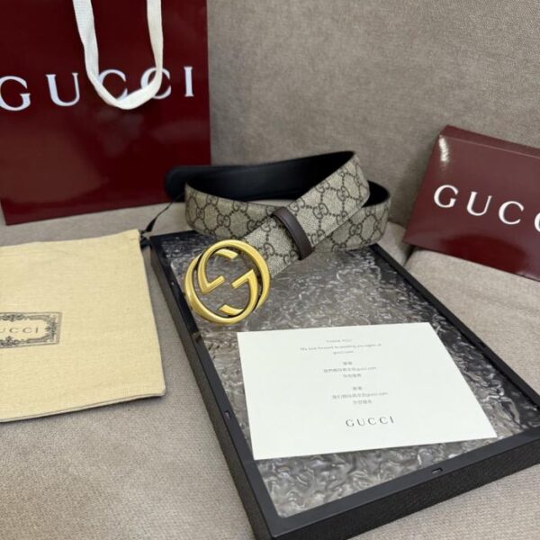 replica,repliche,fake,1:1,earrings,bracelet,ring,jewelry Cintura doppia G intrecciata in tela GG Supreme color albicocca, 4 cm (DR789)