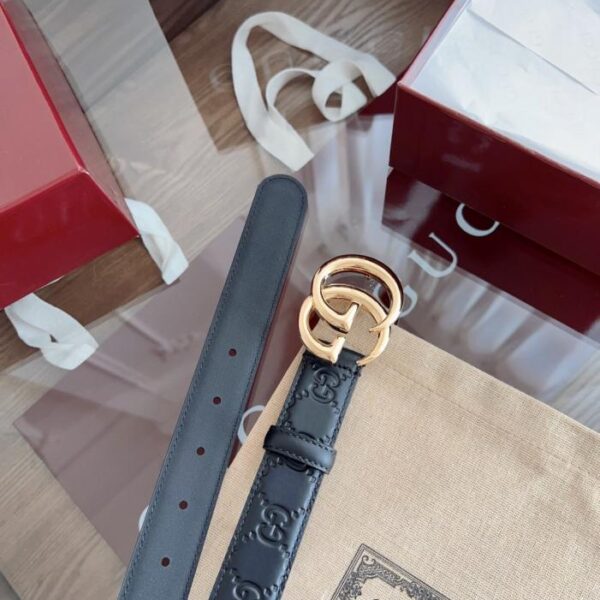 replica,repliche,fake,1:1,earrings,bracelet,ring,jewelry GUCCI Superficie superiore in pelle di vitello larghezza 3,0 cm (ORBH8)