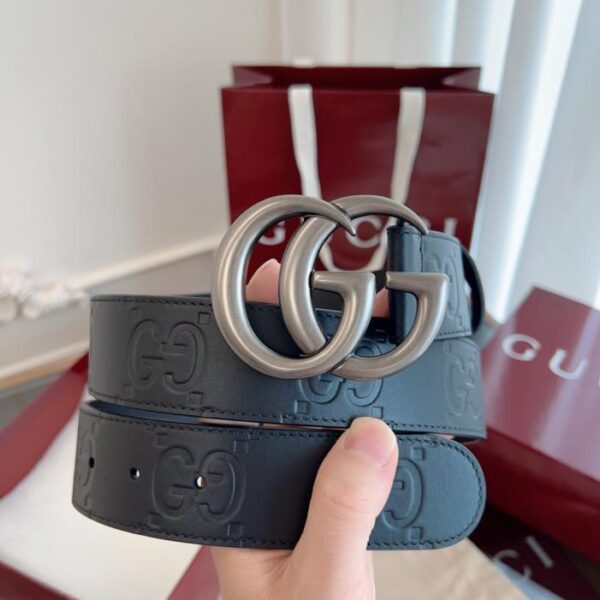 replica,repliche,fake,1:1,earrings,bracelet,ring,jewelry GUCCI Pelle di vitello classica goffrata Larghezza 4,0 cm (1UBMG)
