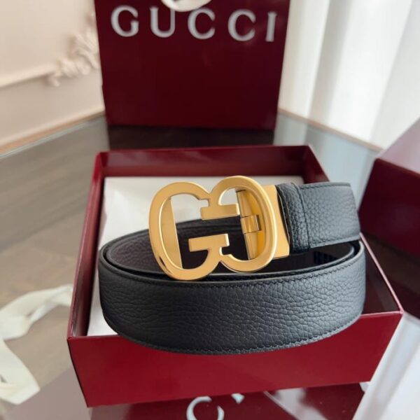 replica,repliche,fake,1:1,earrings,bracelet,ring,jewelry Cintura Gucci con fibbia automatica liscia, larghezza 35 mm (3EROX)