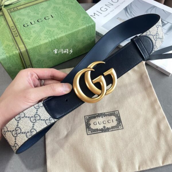 replica,repliche,fake,1:1,earrings,bracelet,ring,jewelry Pelle di vitello Gucci e tela monogramma GG Supreme, larghezza 4,0 cm (07PR7)