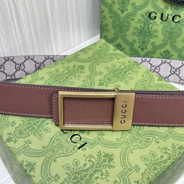 replica,repliche,fake,1:1,earrings,bracelet,ring,jewelry Gucci presenta una varietà di cinture da uomo con fibbia rettangolare bifacciale (H5SB6)