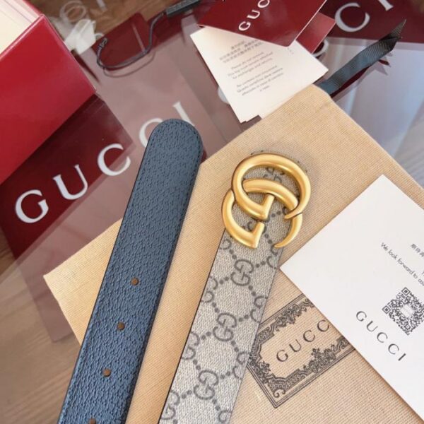 replica,repliche,fake,1:1,earrings,bracelet,ring,jewelry Cintura Gucci Double G da uomo nuova (uguale all’originale), larghezza 3,5 cm (J78EH)