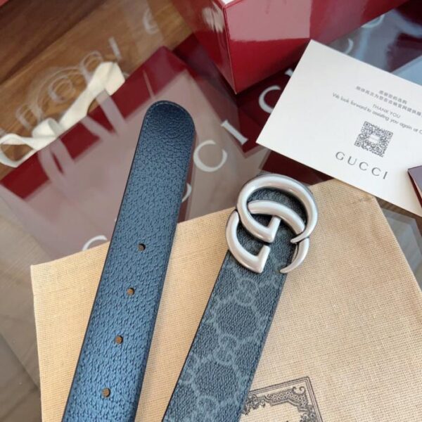 replica,repliche,fake,1:1,earrings,bracelet,ring,jewelry Cintura Gucci Double G da uomo nuova (uguale all’originale), larghezza 3,5 cm (BTA63)