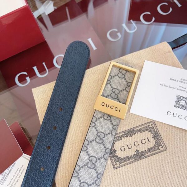 replica,repliche,fake,1:1,earrings,bracelet,ring,jewelry Cintura Gucci da uomo con fibbia quadrata (uguale all’originale), larghezza 3,5 cm (1QM3D)