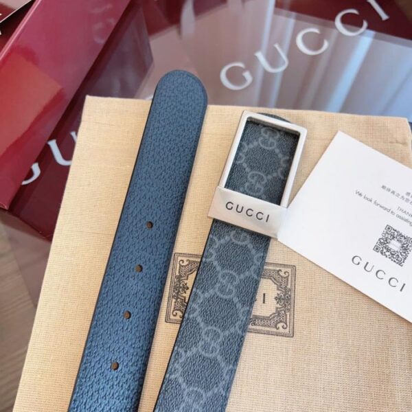 replica,repliche,fake,1:1,earrings,bracelet,ring,jewelry Cintura Gucci da uomo con fibbia quadrata (uguale all’originale), larghezza 3,5 cm (Z5262)