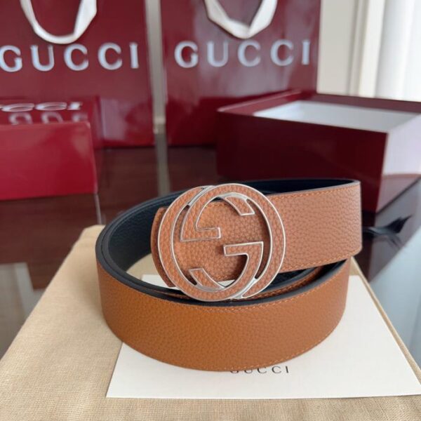 replica,repliche,fake,1:1,earrings,bracelet,ring,jewelry Cintura Gucci da uomo con fibbia Doppia G (uguale all’originale), larghezza 4 cm (QK7I4)
