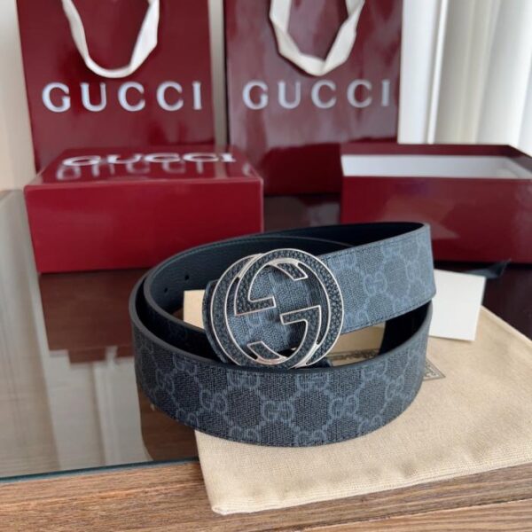 replica,repliche,fake,1:1,earrings,bracelet,ring,jewelry Cintura Gucci da uomo con fibbia Doppia G (uguale all’originale), larghezza 4 cm (G29MZ)