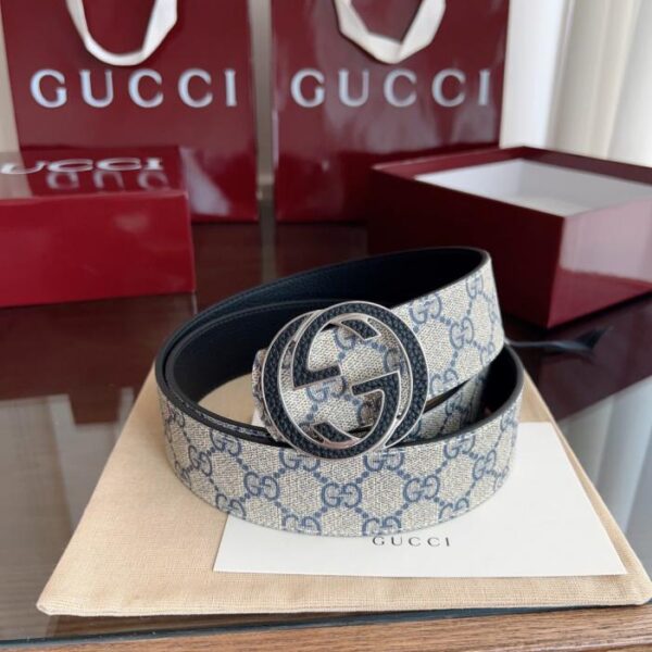 replica,repliche,fake,1:1,earrings,bracelet,ring,jewelry Cintura Gucci da uomo con fibbia Doppia G (uguale all’originale), larghezza 4 cm (S7EOL)